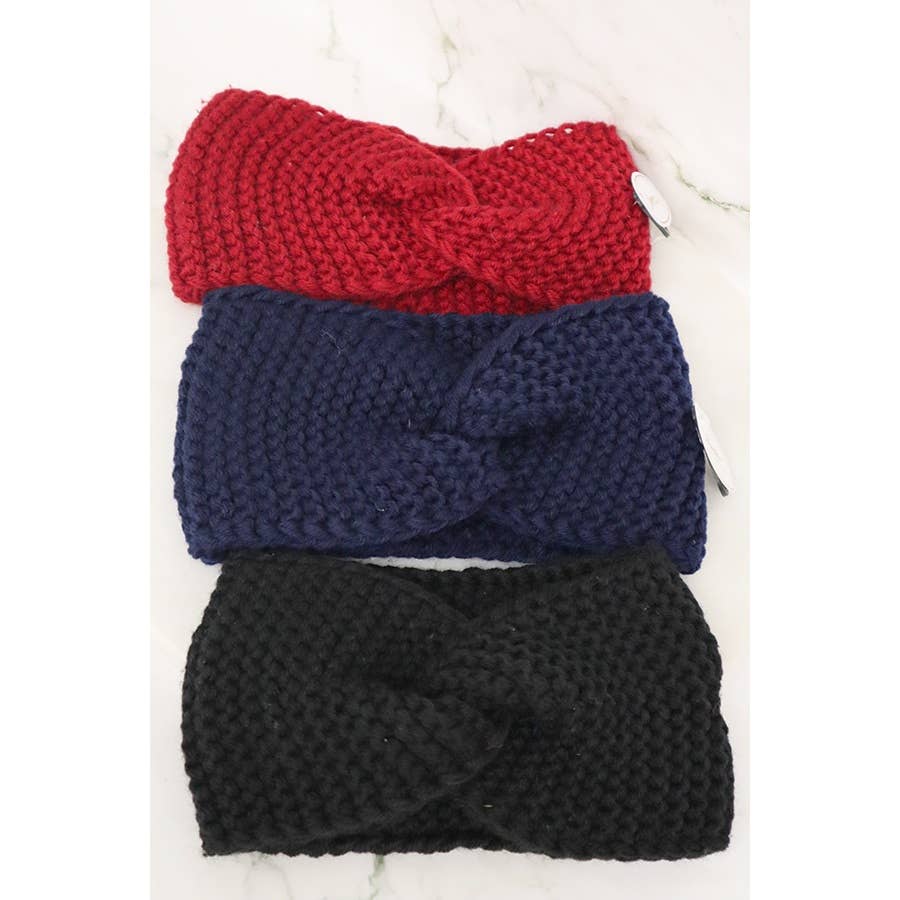 Solid Knitted Headwrap: MIX COLOR / ONE